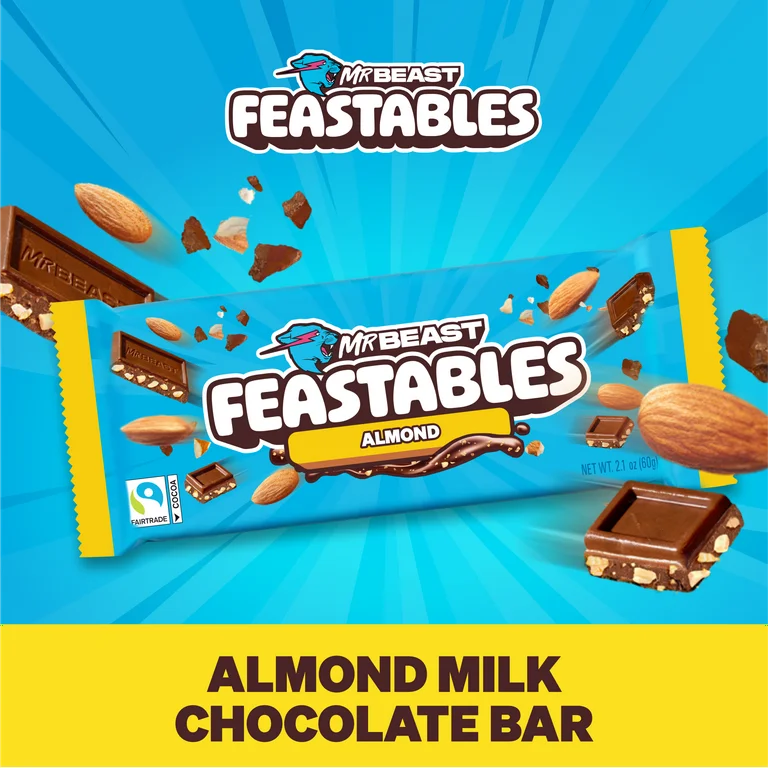Mr Beast Feastables Almond Milk Chocolate Bar