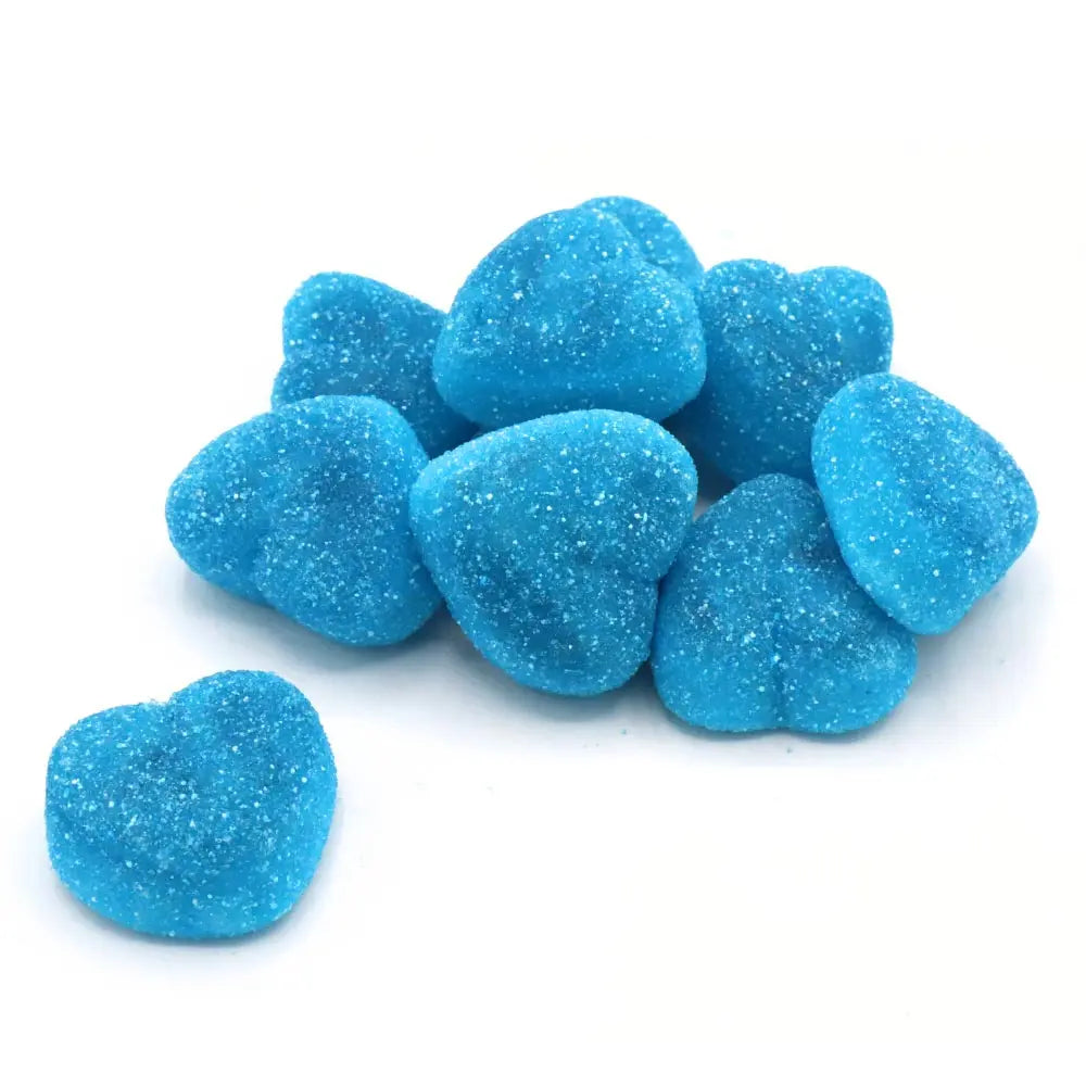 Fizzy Blue Raspberry Filled Hearts