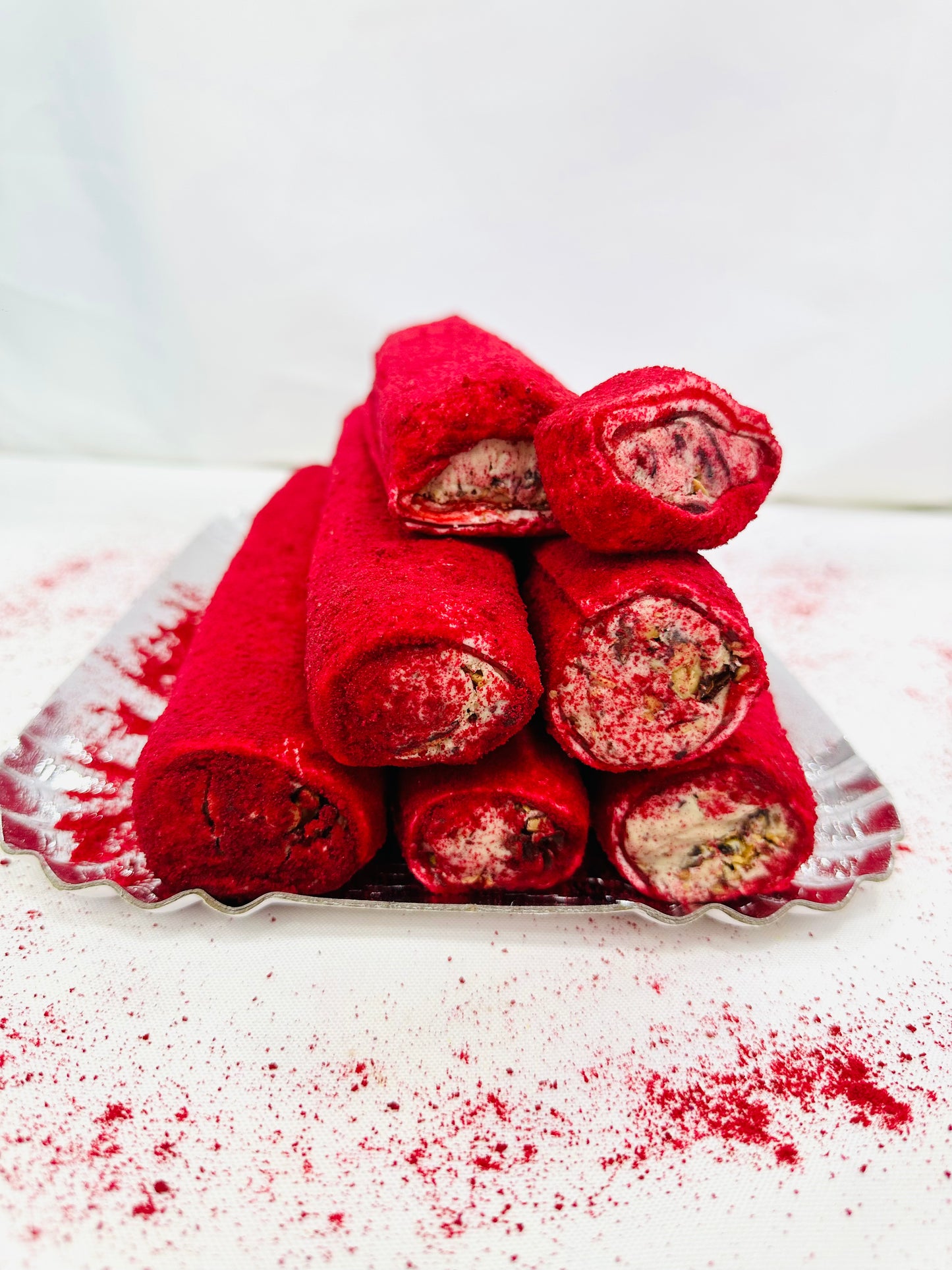 Raspberry Almond Turkish Delight