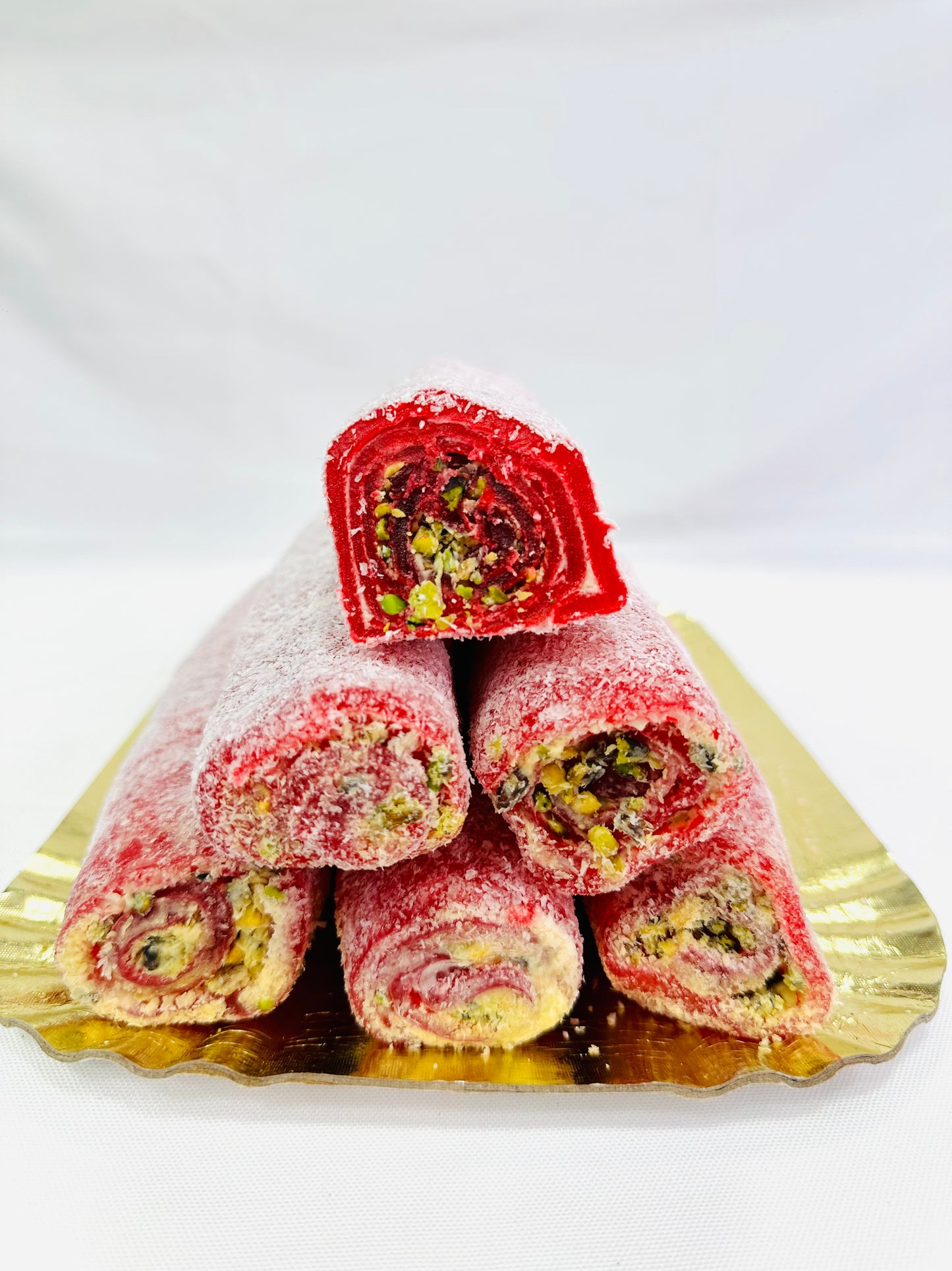 Pomegranate Pistachio Roll Turkish Delight