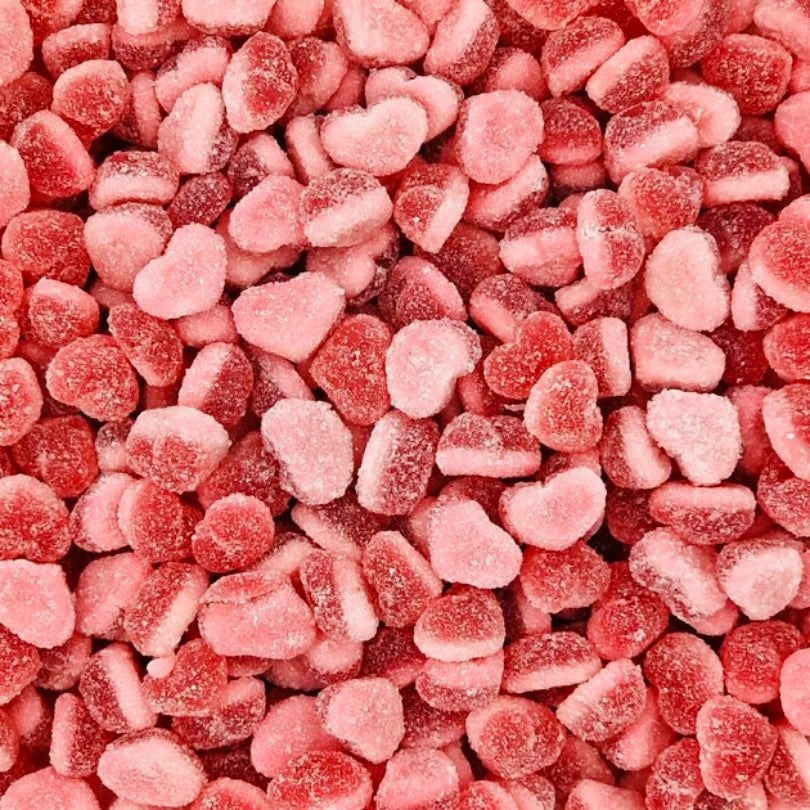 Fizzy Strawberry Hearts Gummy
