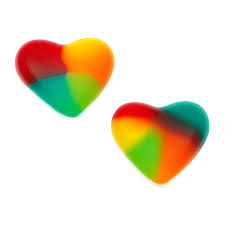 Jelly Rainbow Hearts Gummy
