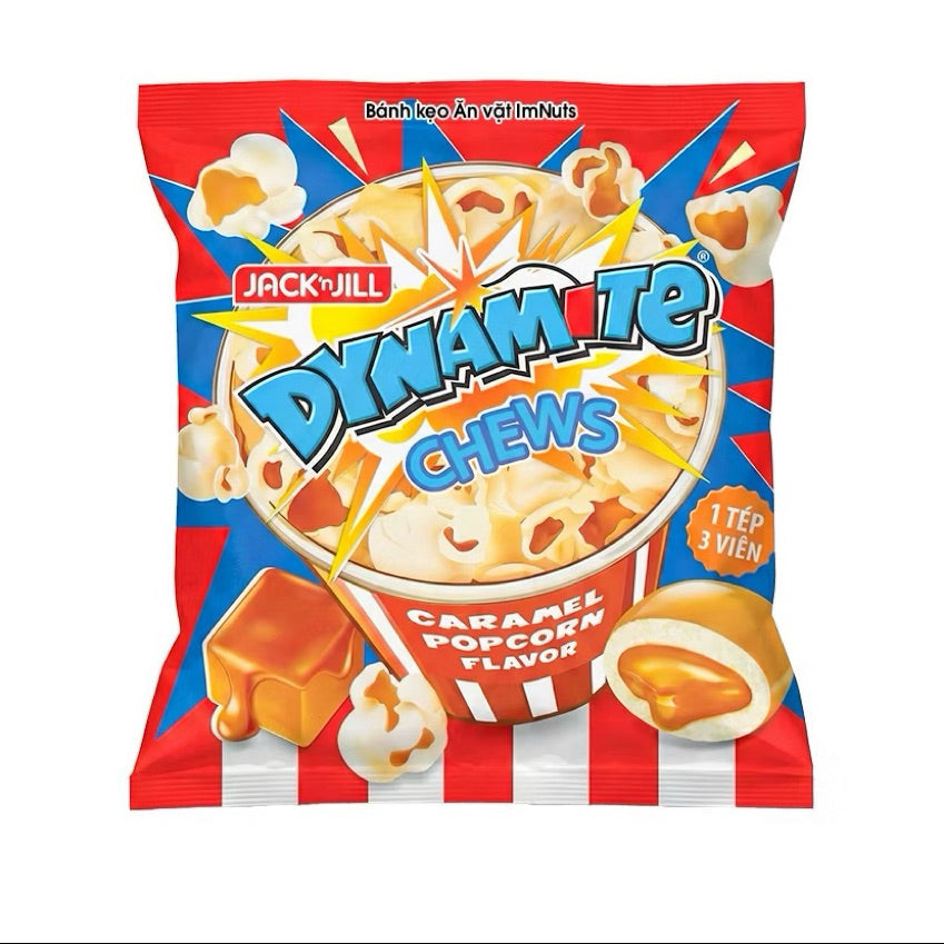 Dynamite Chews caramel popcorn candy