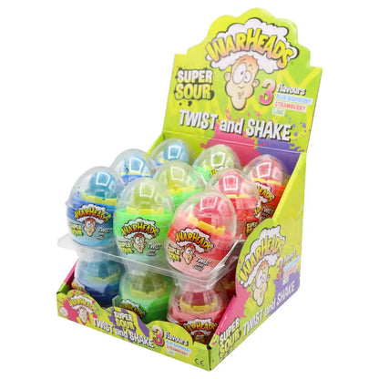 Warheads Super Sour Twist & Shake Eggo(Blue Raspberry/ Strawberry/ Lime)