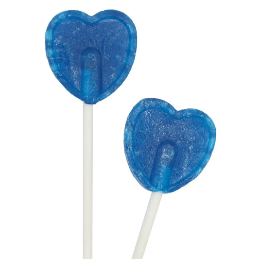 Blue Raspberry Heart Lollipop