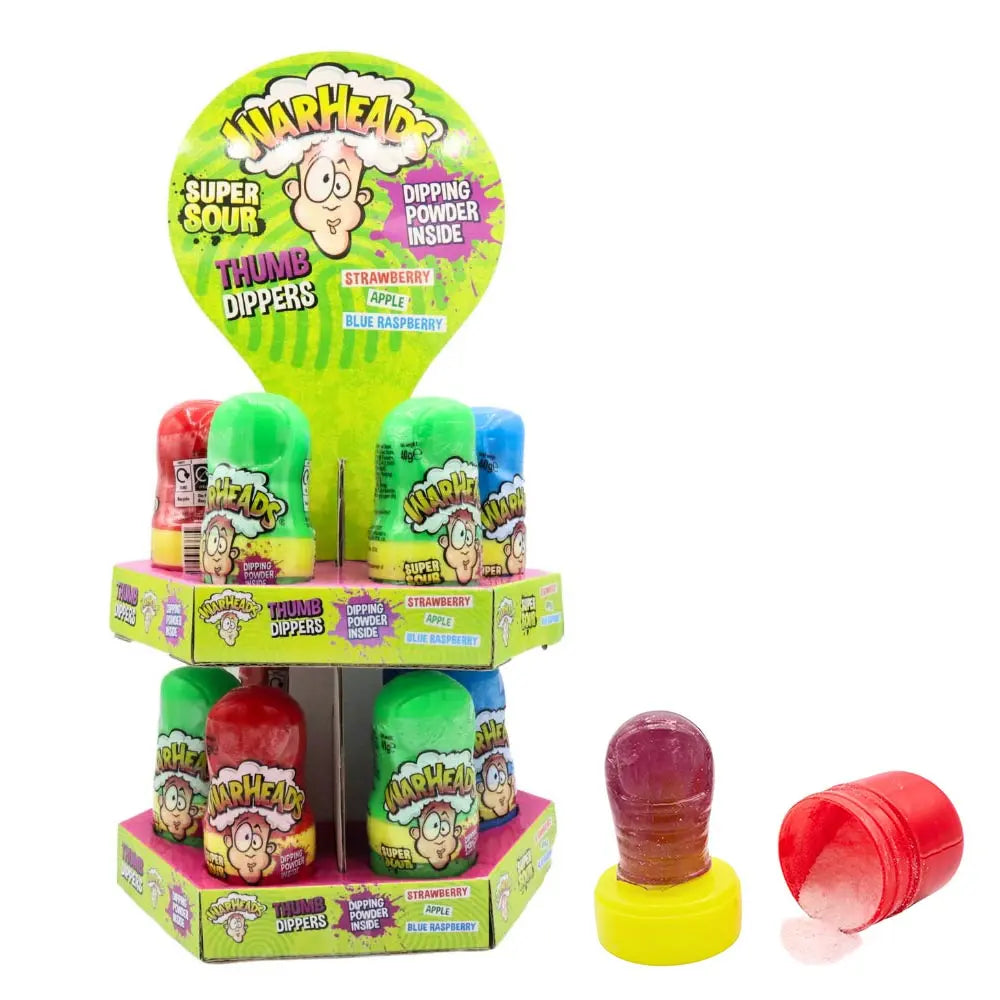 Warheads Super Sour Thumb Dipper(Blue Raspberry/ Strawberry/ Apple)