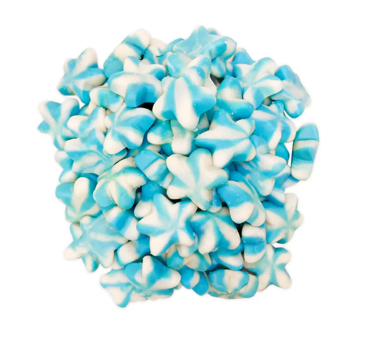 Blue Raspberry Cream Star Jelly Twist