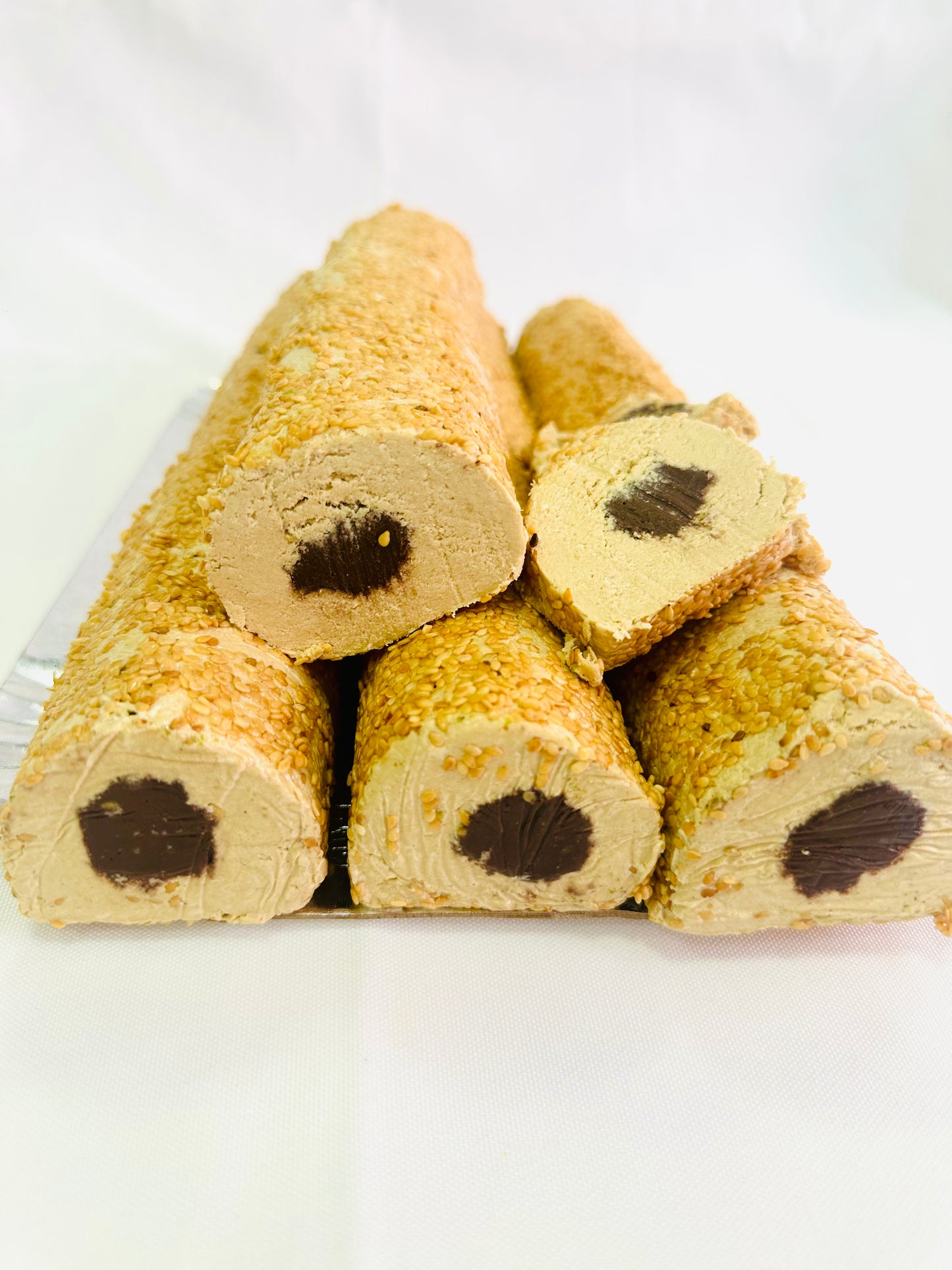 Turkish Halva Chocolate Centered Sesame Roll