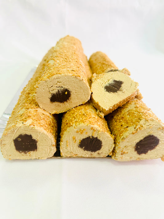 Turkish Halva Chocolate Centered Sesame Roll