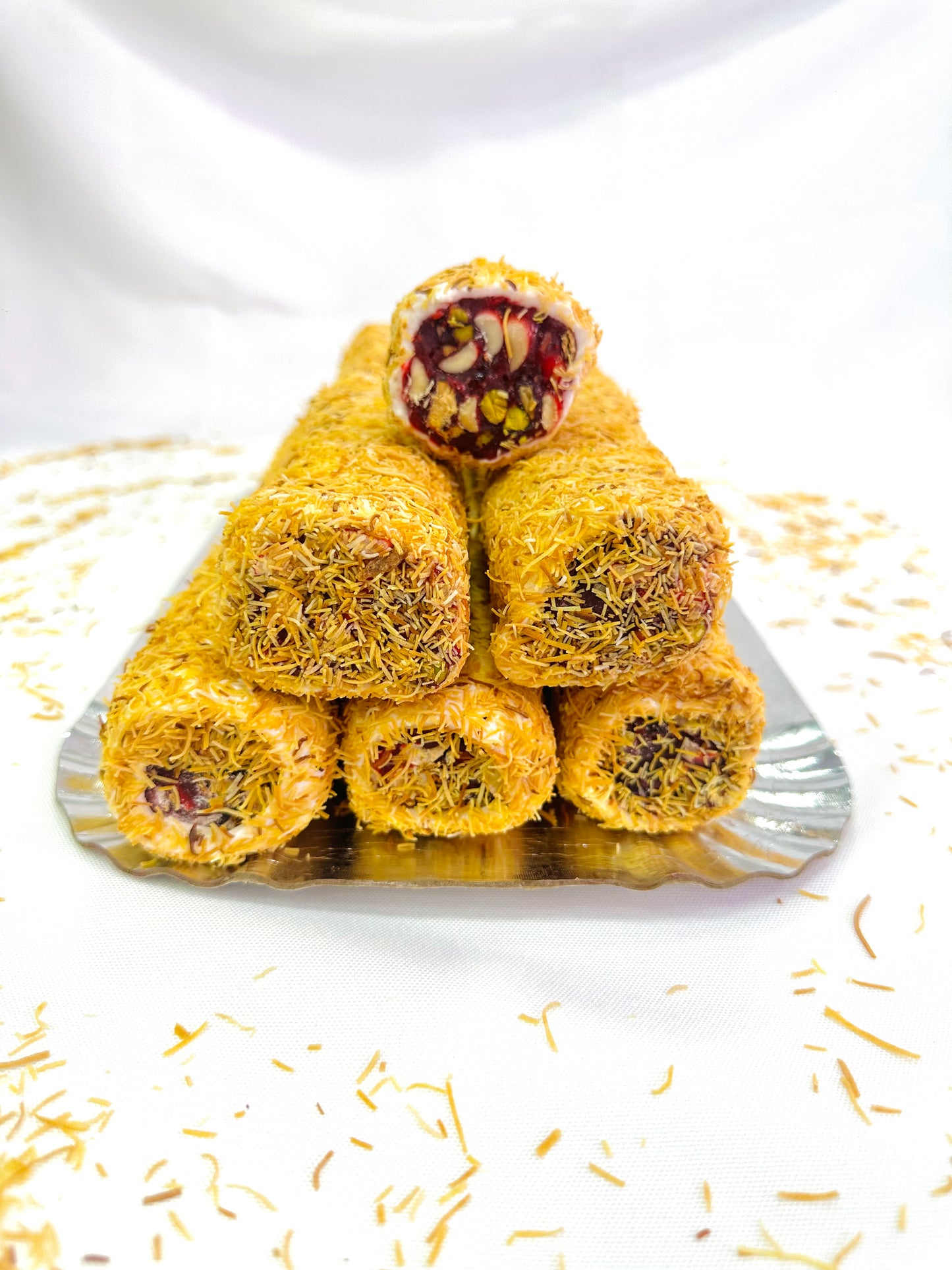 Cherry Pistachio Kadayif Turkish Delight