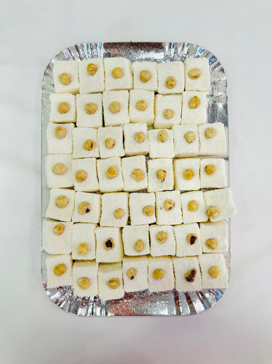 Coconut Hazelnut Turkish Delight Cube
