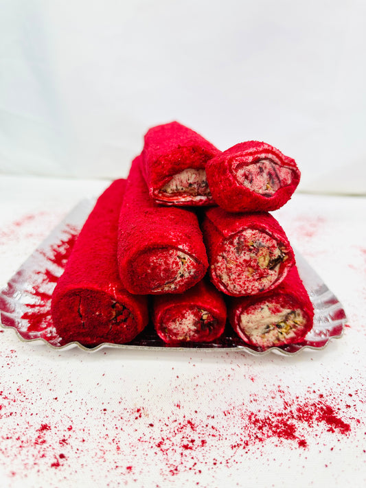 Raspberry Almond Turkish Delight