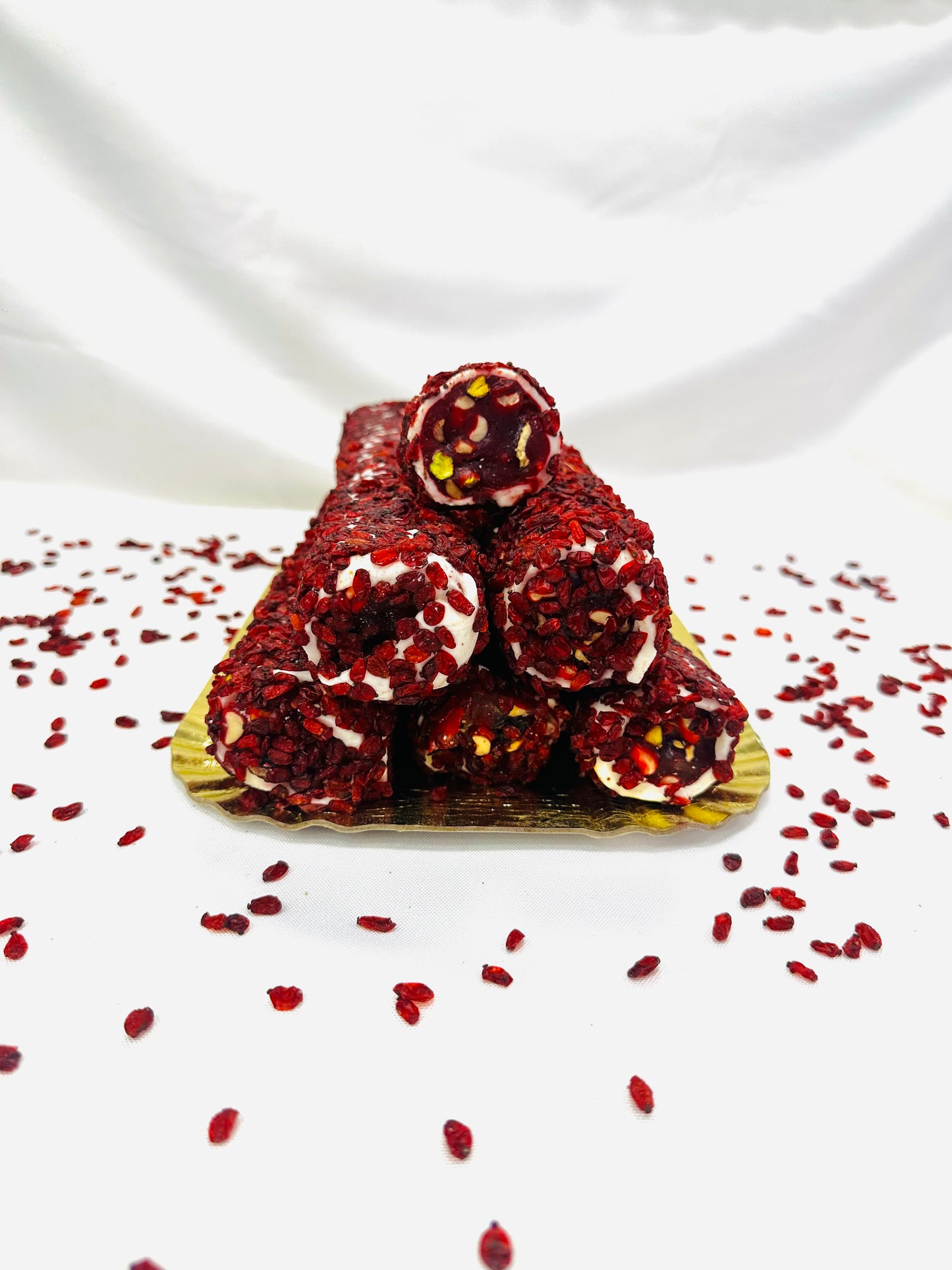 Raspberry Pistachio Barberry Turkish Delight