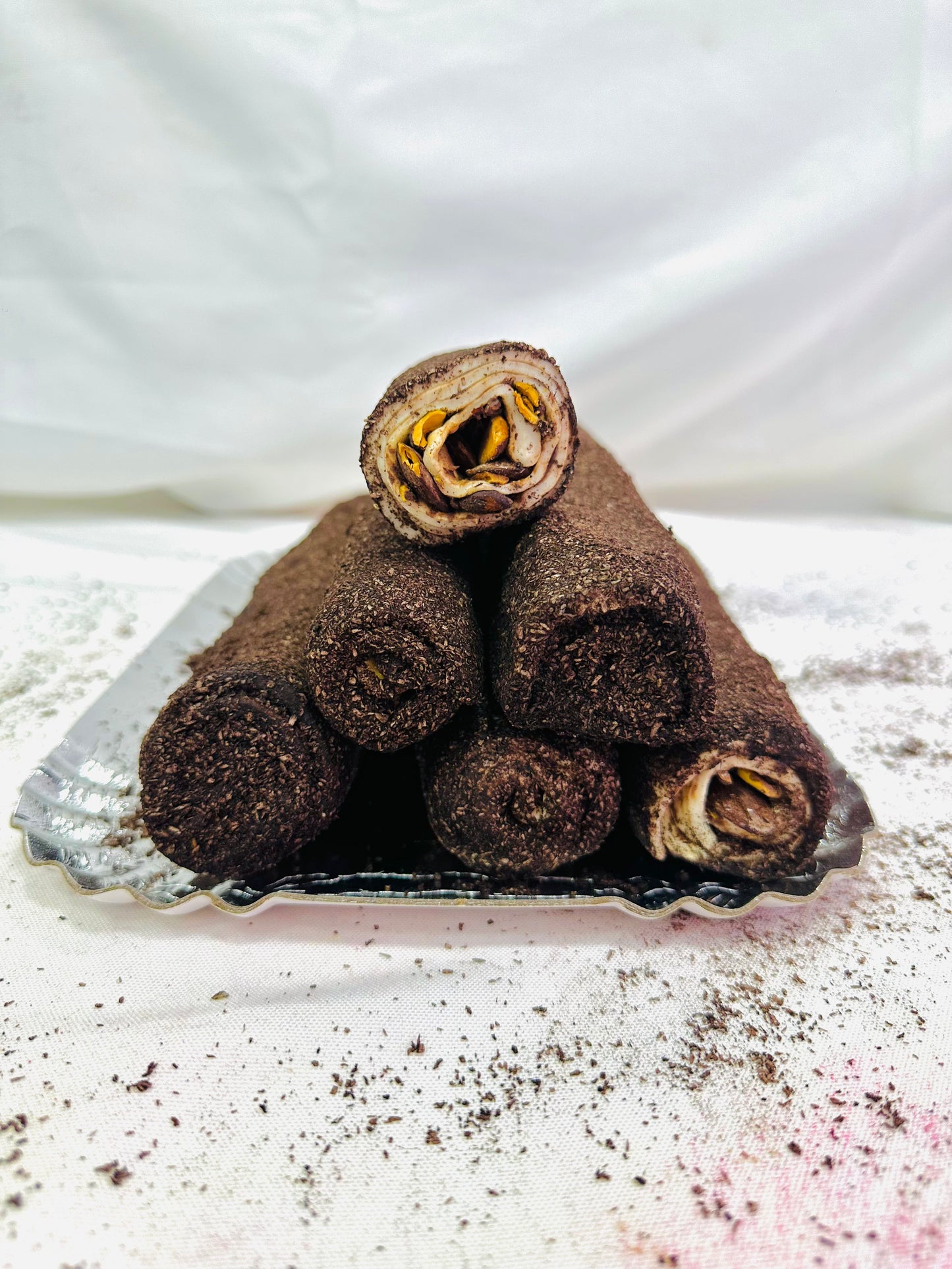 Chocolate Almond Roll Turkish Delight