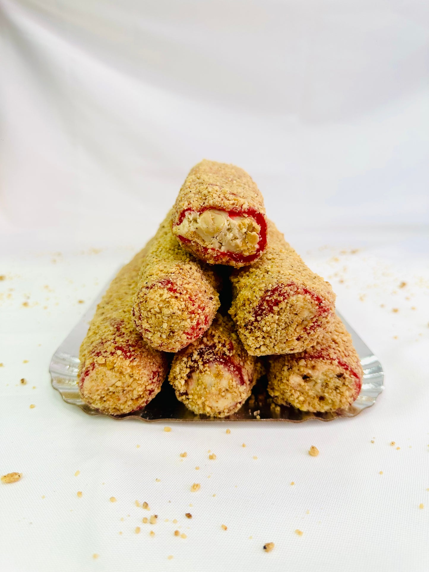 Strawberry Hazelnut Crumble Turkish Delight