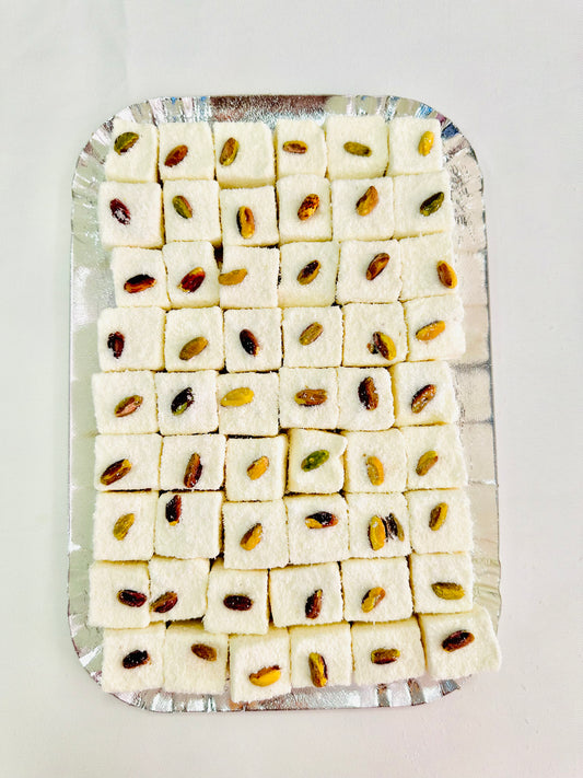 Coconut Pistachio Turkish Delight Cube