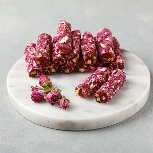 Pomegranate Pistachio Rose Petals Turkish Delight Finger