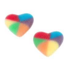 Fizzy Rainbow Hearts Gummy